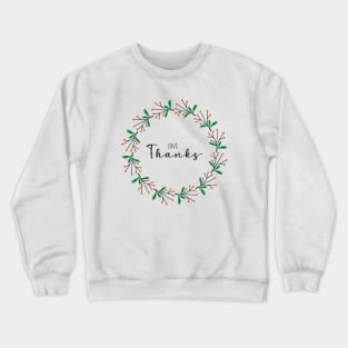 Fall wreath with plant branches Crewneck Sweatshirt